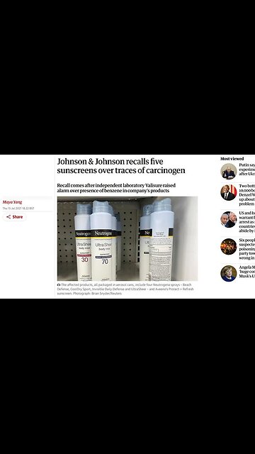 Johnson & Johnson CAUGHT Adding CANCER Causing CARCINOGENS Into Their SUNSCREENS