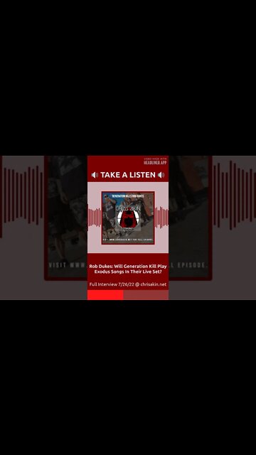 Generation Kill To Play Exodus Songs In Their Live Set For The First Time!