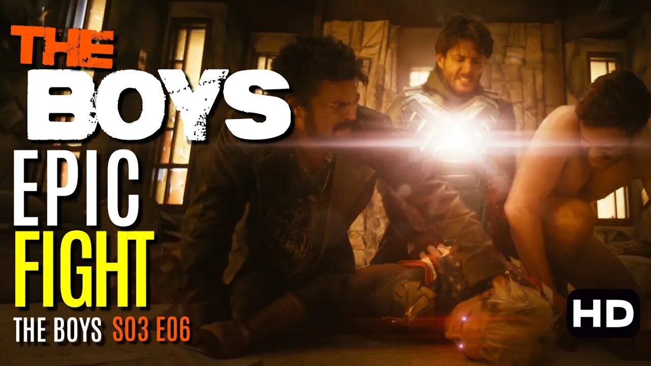 Homelander Epic Fight vs Soldier Boy, Butcher & Hughie | The Boys Season 3 Episode 6