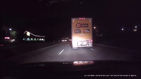 Not Much Room by this speeding truck - 01/20/21 DashCam Video by Q Madp