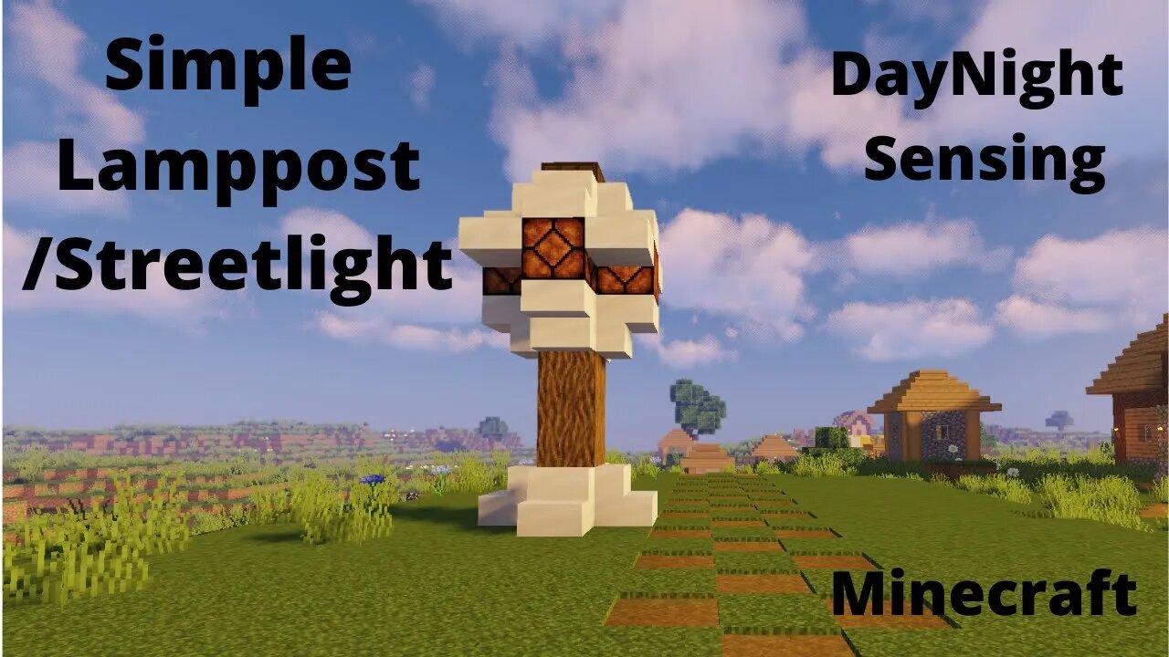 How to make Lamppost in minecraft || Easy street light Tutorial