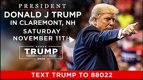 President Donald Trump in Claremont, NH - November 11th 2023