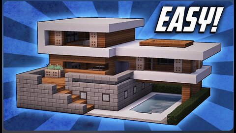 Minecraft : How To Build A Large Modern House Tutorial (#19)