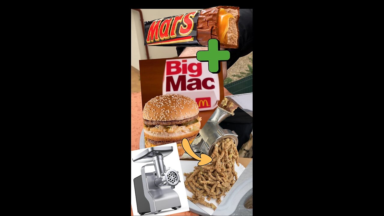 Grinding and mixing The BIG MAC with MARS chocolate!!!!!