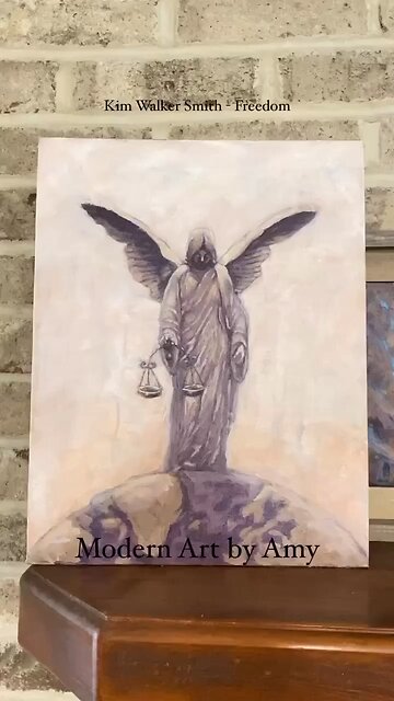 Paintings - Freedom, Liberty and Justice - Jesus Art, Angel Painting, American Flag and Eagle Art, Jesus Painting, Resurrection of Jesus Artwork