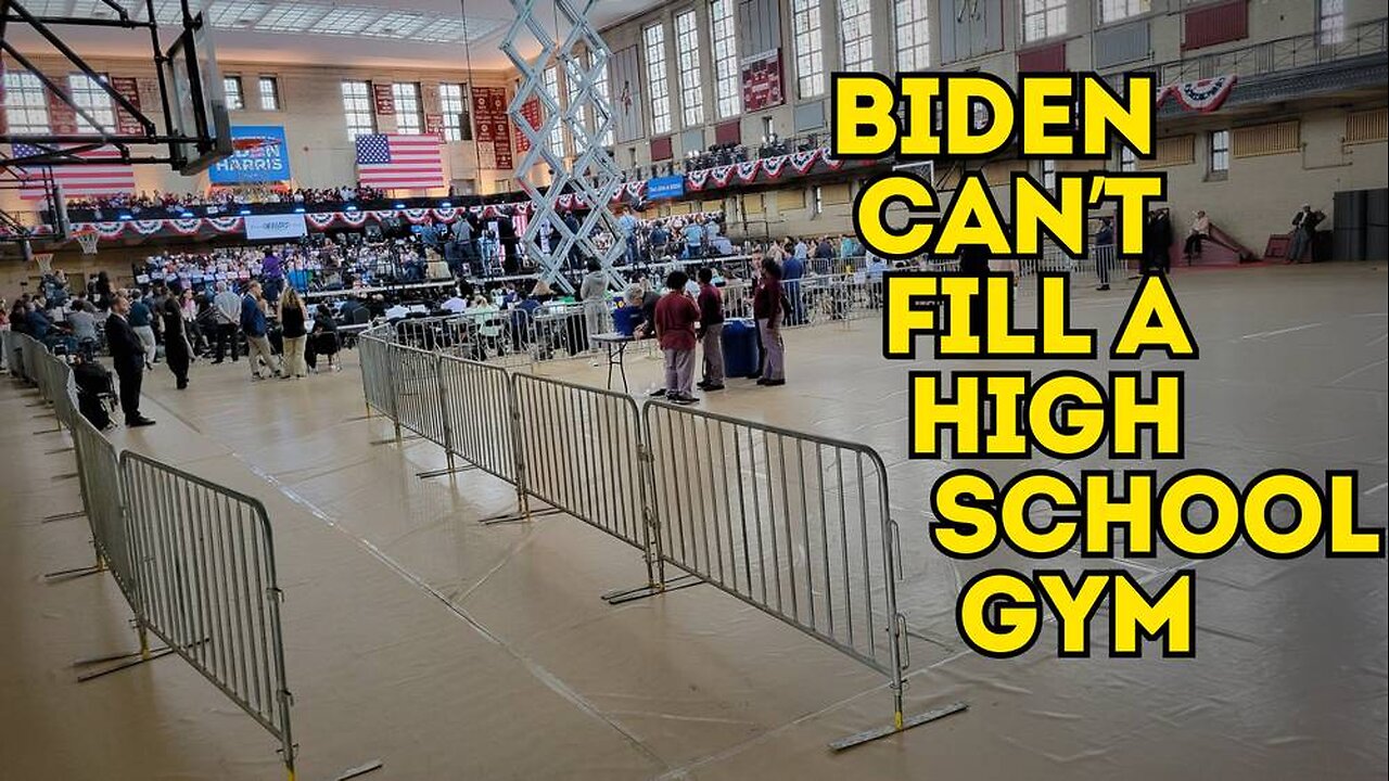 Biden & Harris Speak In Front Of A Tiny Rally Crowd In Philly; Literally Can’t Fill School Gymnasium