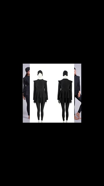 3 Pieces Plus Size Muslim Swimwear 2022 Whole Black Ruffle| Link in the description 👇 to BUY #Shorts