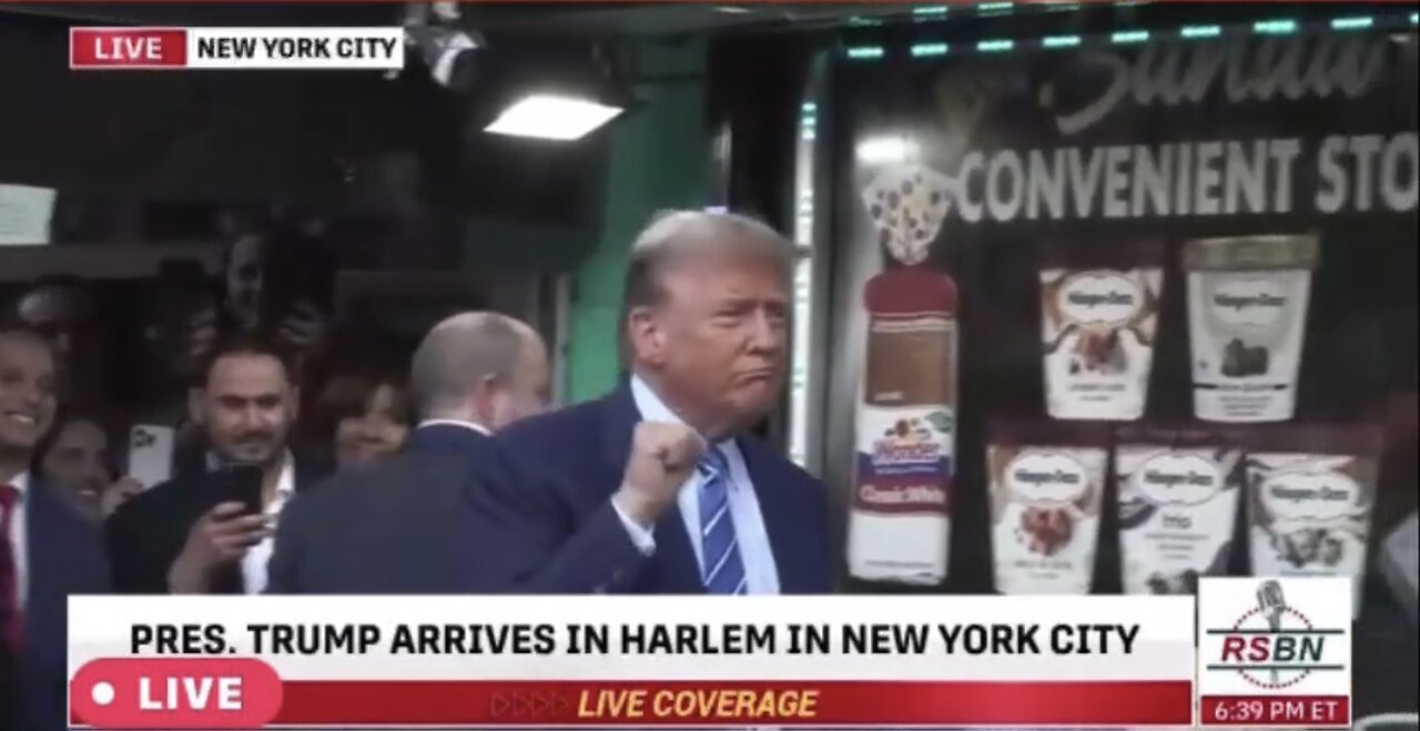 TRUMP❤️🇺🇸🥇VISIT HARLEM CONVENIENT STORE🤍🇺🇸🏪IN NEW YORK💙🇺🇸🏅🌇⭐️