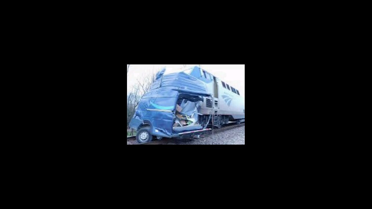 Train Cuts Truck in Half