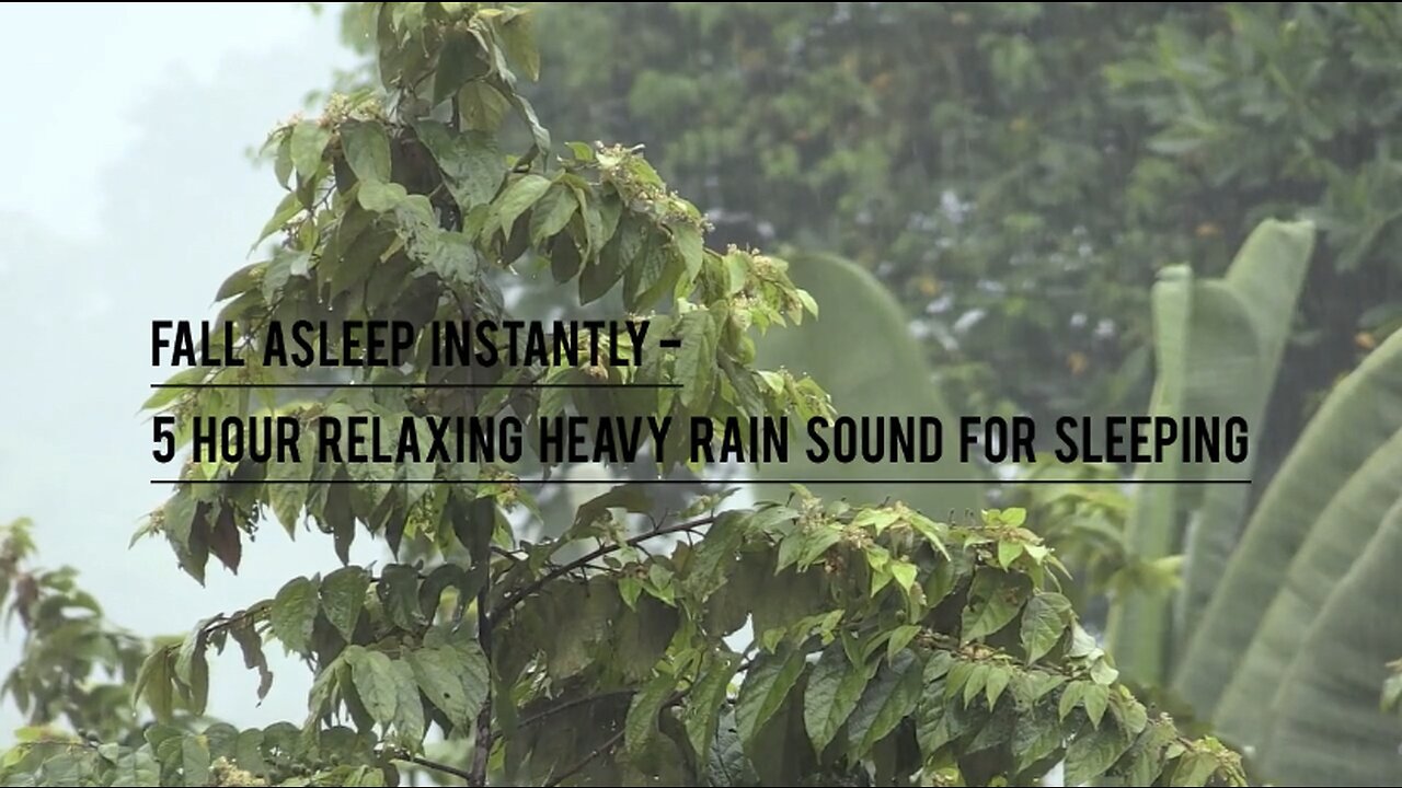 Fall Asleep Instantly- 5 Hour Relaxing Rain Sound For Sleeping