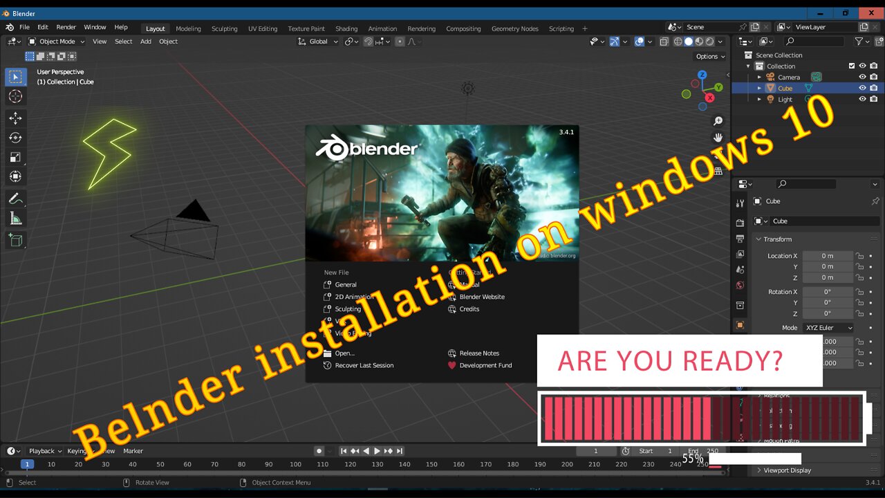 Blender downland and installation on windows 10 pro