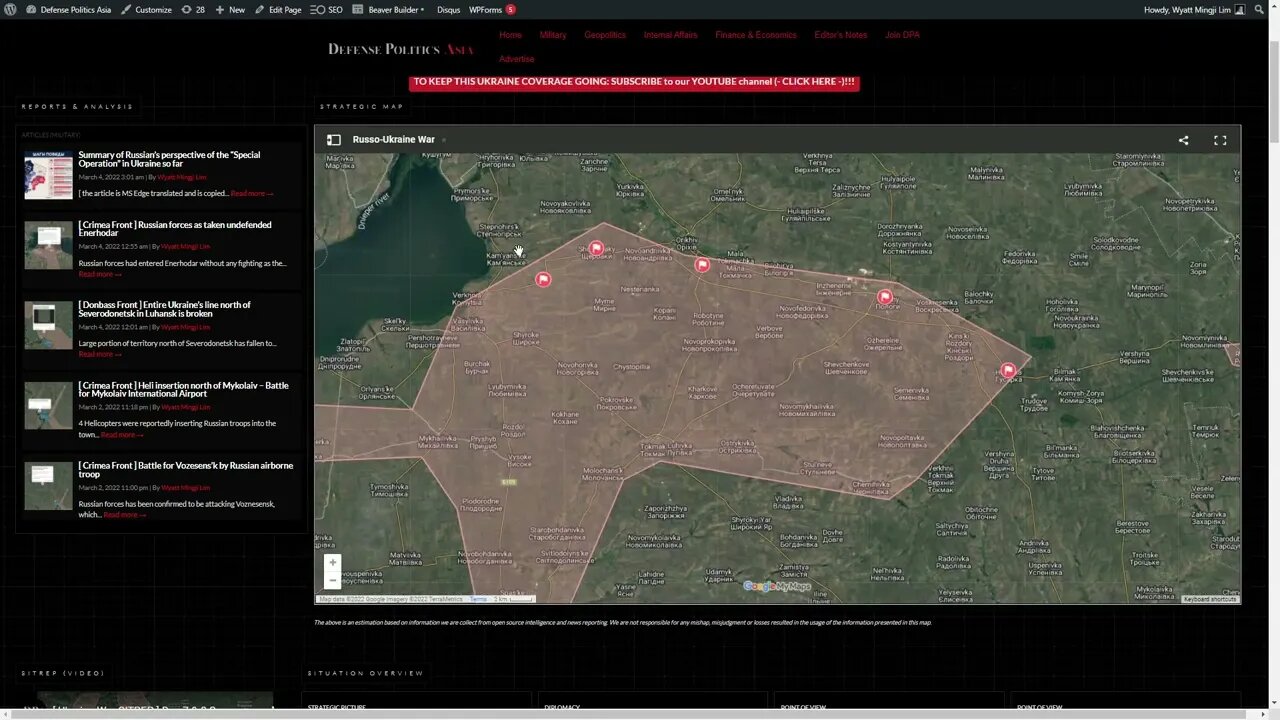 [ Crimea Front ] Major Russian advance across a wide front south of Zaporizhzhia