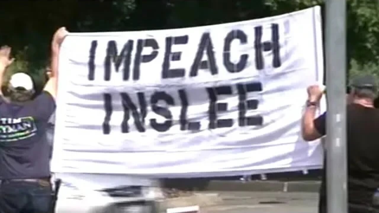 Protesters Demand The Impeachment Of Washington State Governor Jay Inslee