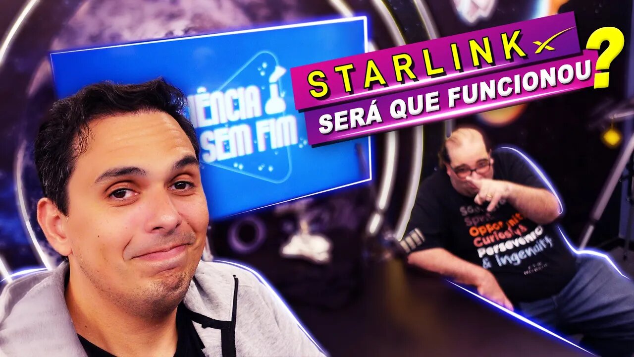 Fazendo Podcast Ciência sem Fim com a Starlink. Será que funcionou?