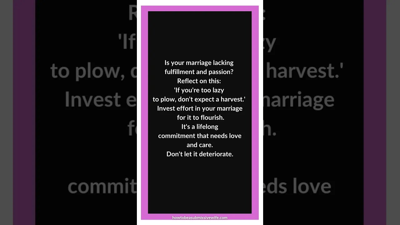 Is your marriage lacking fulfillment and passion? #shorts #marriagetips #wifecoach #tih