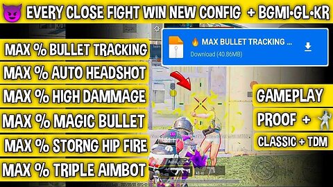 BGMI 2.5🔥MAGIC BULLET TRACKING AUTOHEADSHOT CONFIG FILE | HIGH DAMAGE AIMBOT CONFIG BGMI,GL,KR 2.6