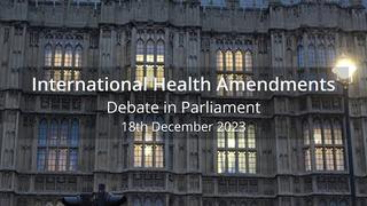 Dr Tess Lawrie on IHR debate in Parliament- FIND FULL DEBATE IN LINK BELOW