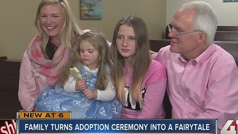 Family turns adoption ceremony into fairytale