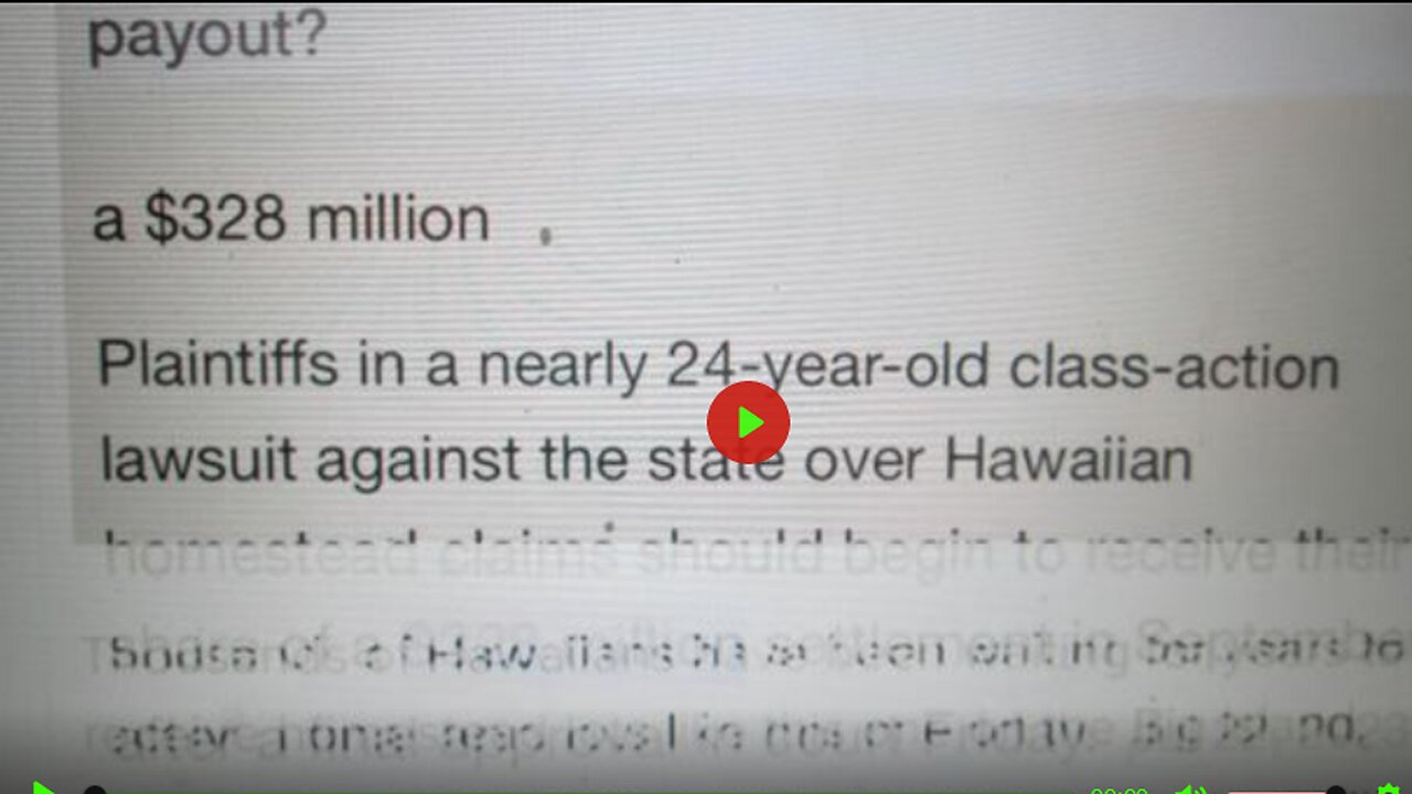 $328 Million Payout Due in September for Hawaii Homestead Land Descendants. Maui Fire Coverup