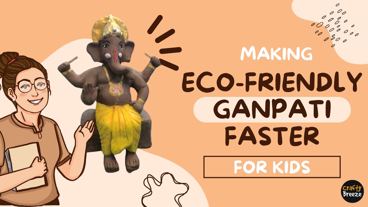 ECO-FRIENDLY GANPATI MAKING WITH MITTI: A Fun and Quick Craft for Kids | Happy Ganesh Chaturthi!