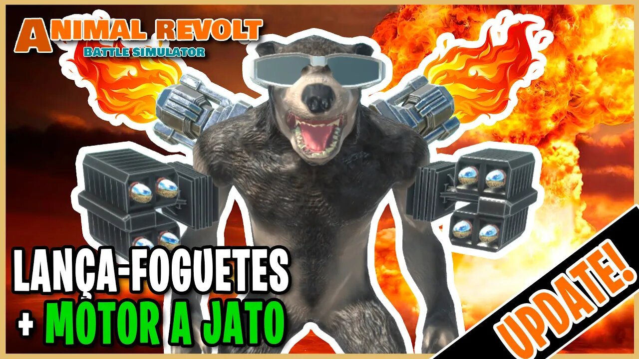 Lança foguetes, motor a jato e mudança de Skins no Update de Animal Revolt Battle Simulator! ARBS