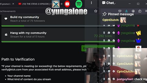 Yung Alone Reaches 72 Hours Live on Kick