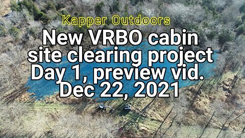 New project series; VRBO cabin land clearing Bobcat e42 mini excavator DAY 1 preview video