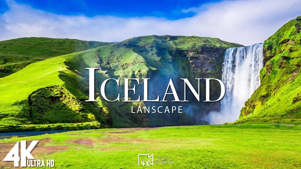 FLYING OVER ICELAND 4K UHD - Relaxing Music Along With Beautiful Nature Videos - 4K Video HD