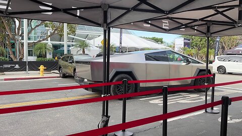 Scenes from the L.A. Car Show including Tesla Cybertruck Test Drive