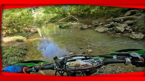 Crossing Creeks on RARE Kawasaki 2 strokes
