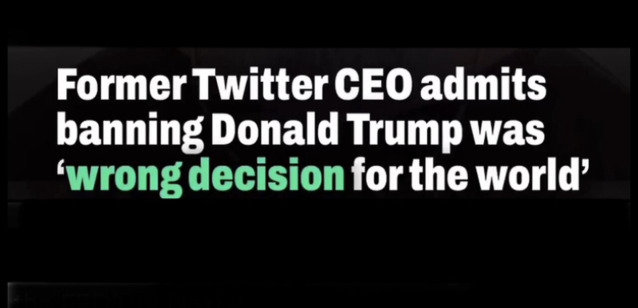 Jack Dorsey Admits Banning Trump From Twitter Was Wrong