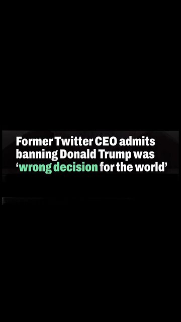 Jack Dorsey Admits Banning Trump From Twitter Was Wrong