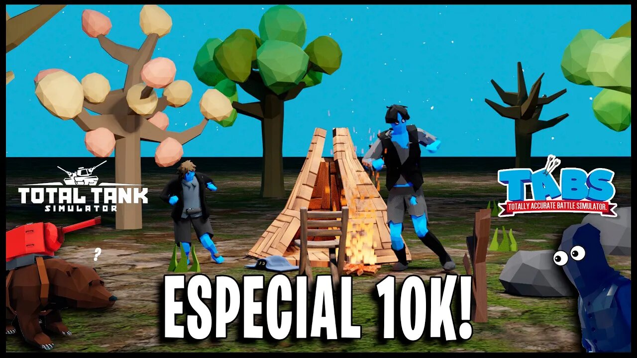 Fiz uma ANIMAÇÃO no TABS no especial de 10k! E joguei de novo (tentei 😂) Total Tank Simulator