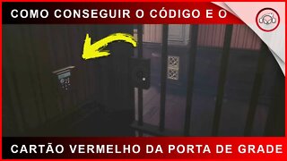 Fobia St Dinfna Hotel, Como conseguir o código e o cartão vermelho para a porta de grades