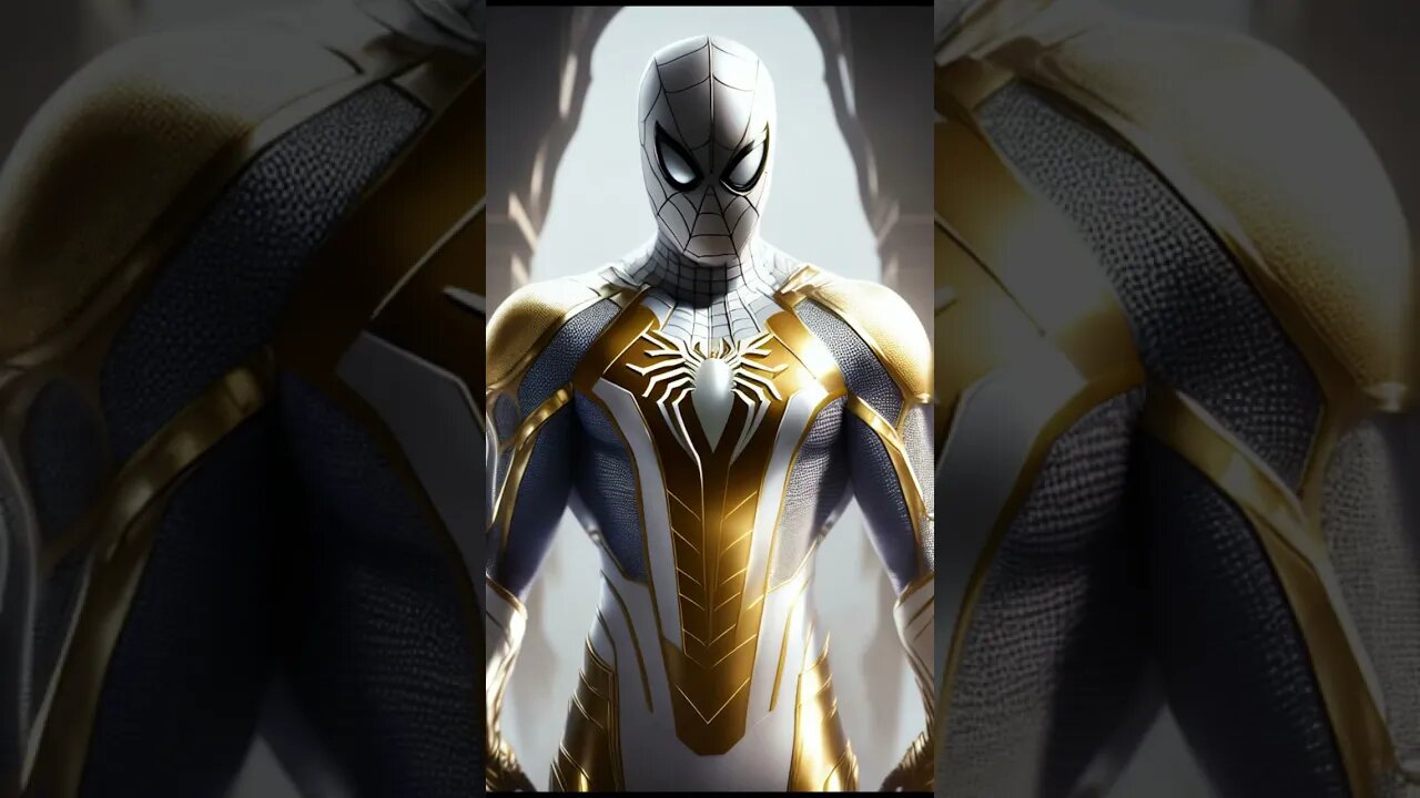 Golden White Spiderman Portrait #shorts#shortvideos#Spiderman#Chibi