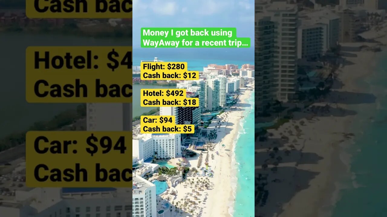 WayAway Travel Cash Back (link in description) #shorts