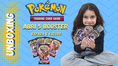 ABRI 5 PACOTES BOOSTERS POKEMON / ESPADA ESCUDO / CARTAS POKEMON TCG