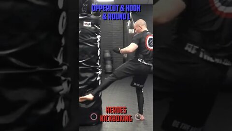 Heroes Training Center | Kickboxing "How To Double Up" Uppercut & Hook & Round 1 - Back | #Shorts