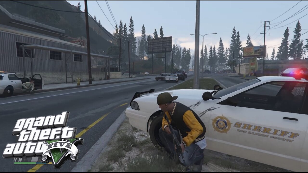 GTA 5 Crazy Police Pursuit Driving Police car Ultimate Simulator chase #24