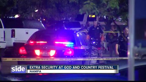 Extra security at God and Country Fest