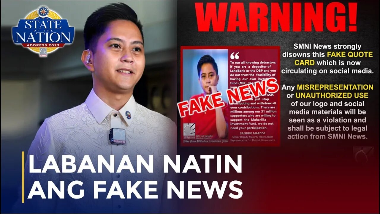 Rep. Sandro on using SMNI for fake quote cards: Lalabanan natin ang fake news