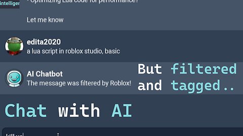 Chat with AI (But filtered and tagged..)