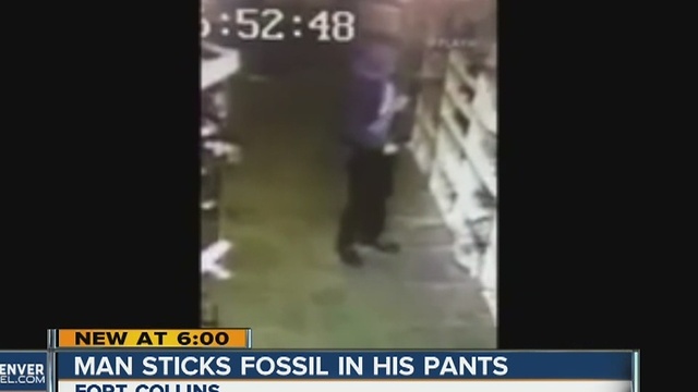 Man sticks fossil in his pants