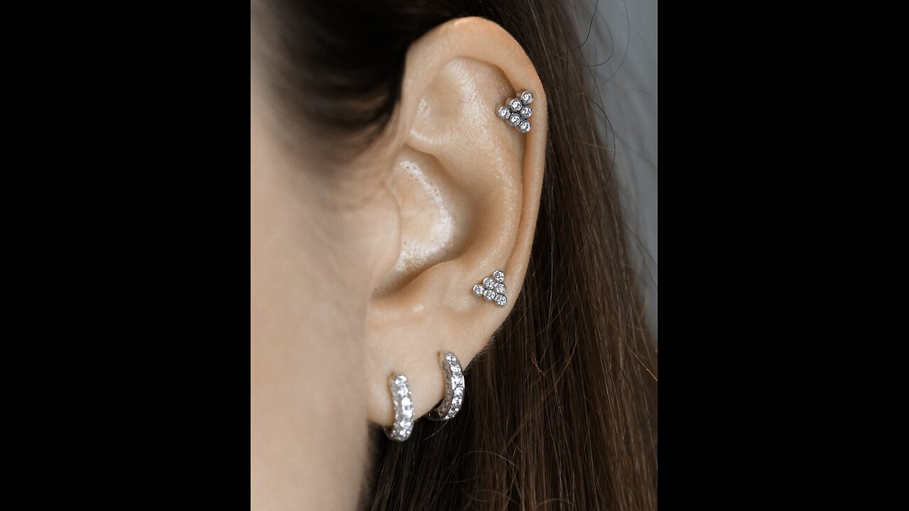 CURATED EAR JEWELLERY LUXURY PIERCING EARRINGS DIAMOND STUDS