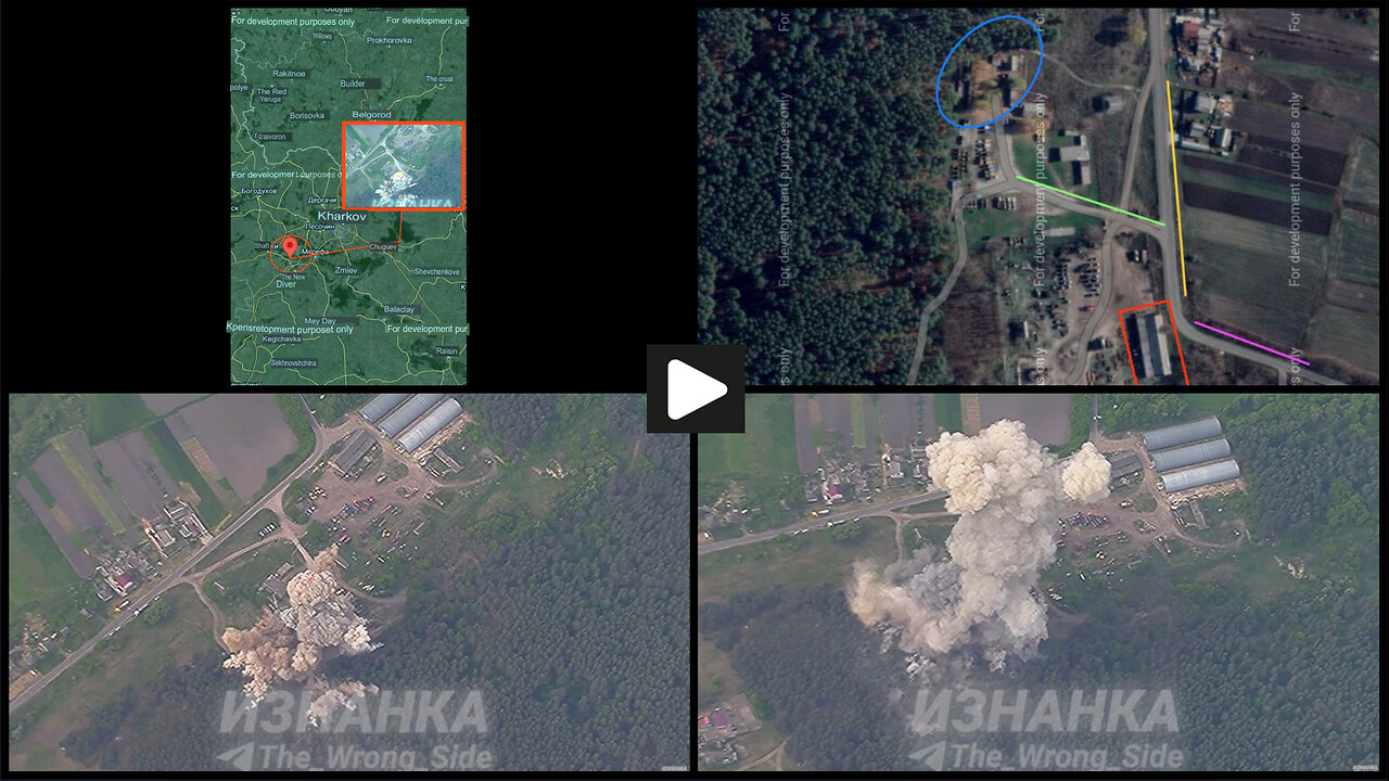 Kharkiv area: Russian missile burns Ukrainian command post and an ammunition depot