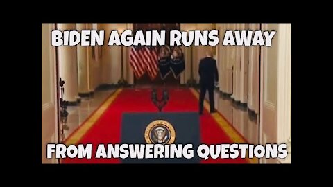 Once Again, BIDEN RUNS AWAY from Answering any Questions (Monty Python Run Away Parody)