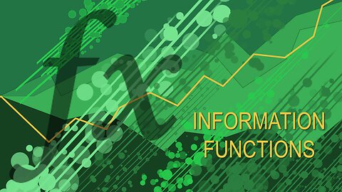 Excel Functions 101 - Information Functions