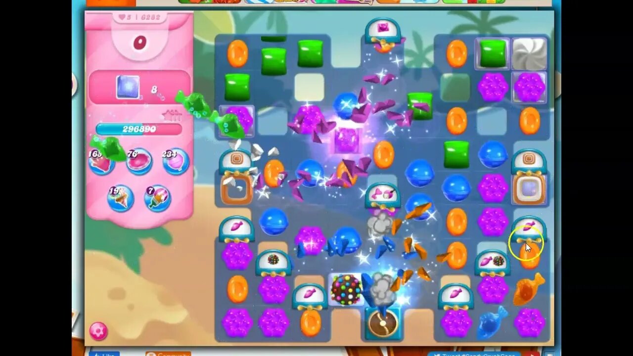 Candy Crush Level 6282 Talkthrough, 23 Moves 0 Boosters