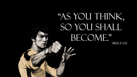 Cross kick Studio Films Bruce Lee Quote 2 as man think