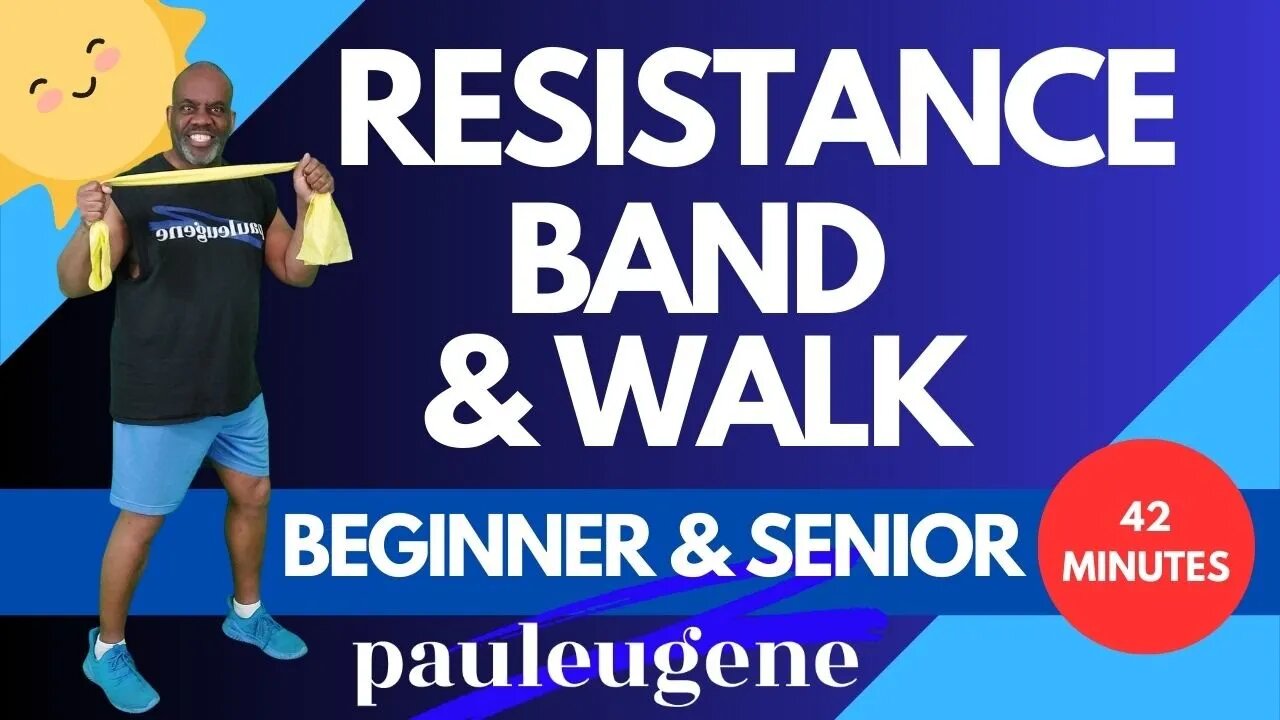 Resistance Band & Walking Exercise | 42 Min | Beginners & Senior Friendly | Home Workout